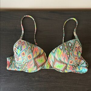 Xhilaration Multicolor Patterned bikini top